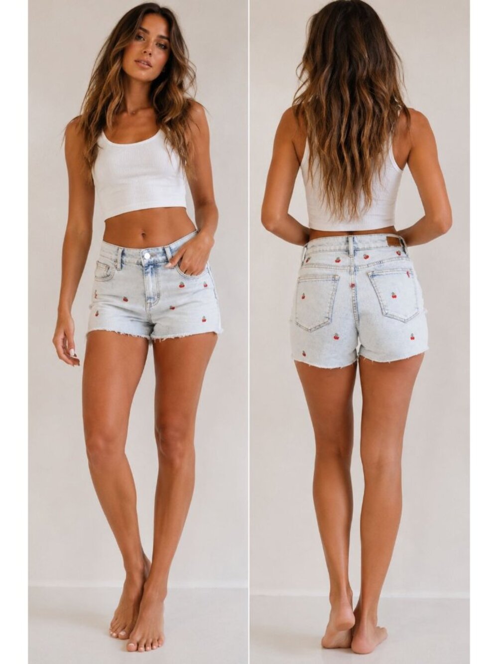 Judy Blue High Waist Jean Shorts in Cherry On Top Size Medium